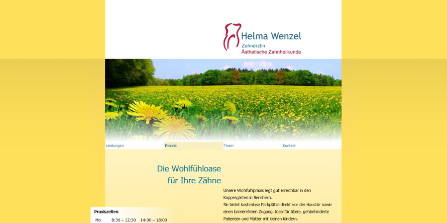 Kunde: Zahnarztpraxis Helma Wenzel